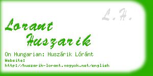 lorant huszarik business card